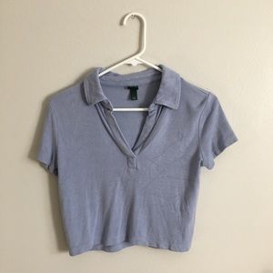 Cropped collared top